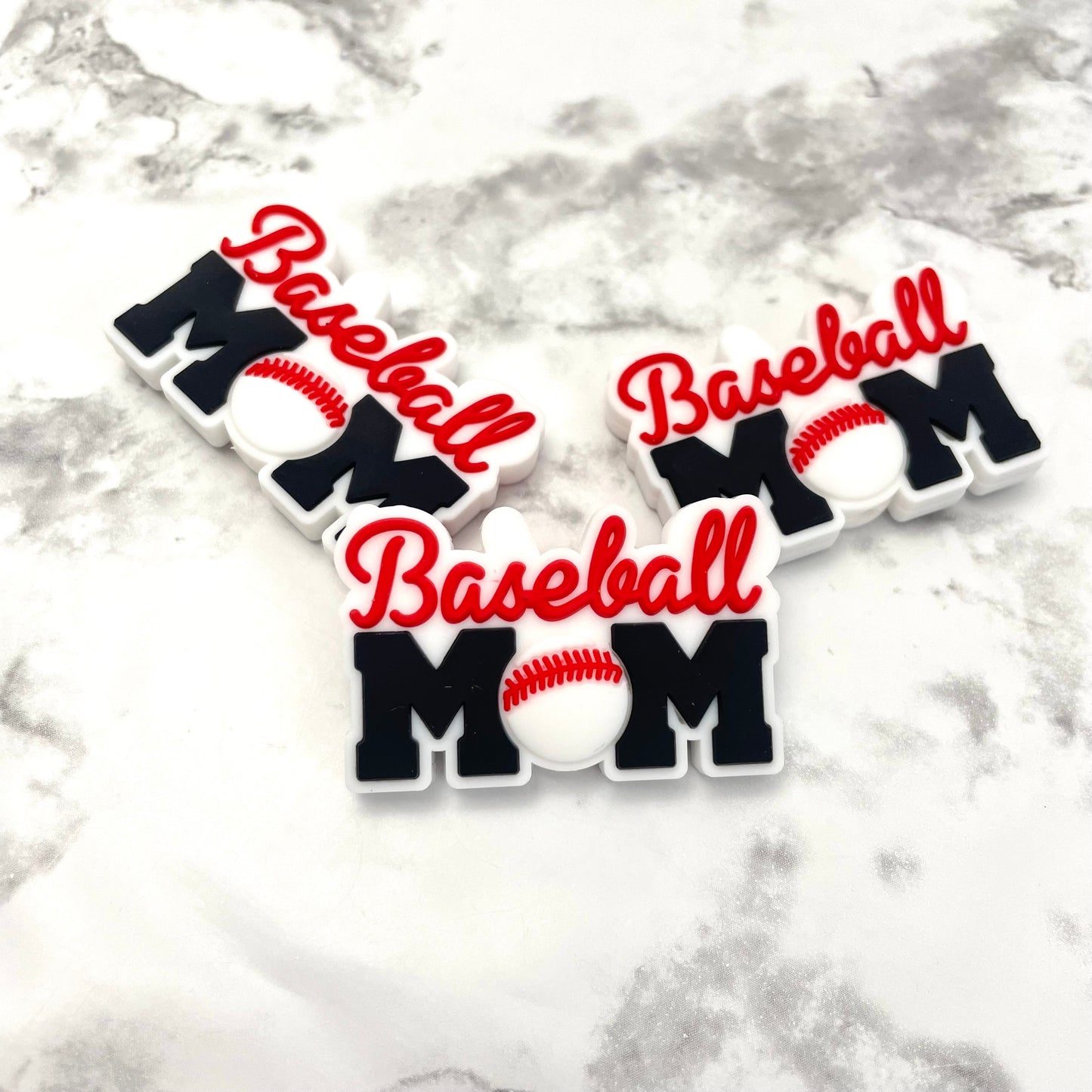 Baseball Mom Silicone Focal Bead