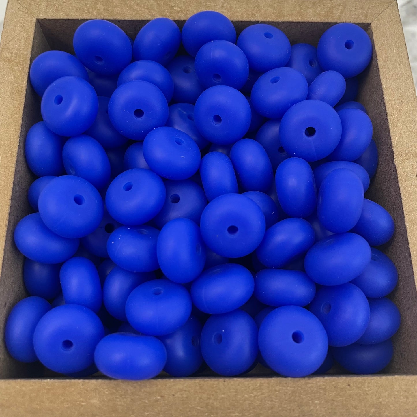 14mm Abacus Silicone Beads - Royal Blue