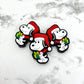 Present Christmas Dog Silicone Focal Bead