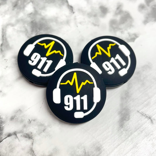 911 Dispatcher Silicone Focal Bead