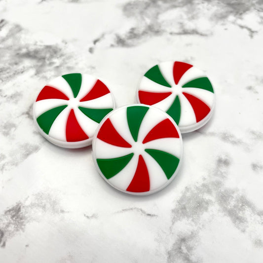 Peppermint Silicone Focal Bead