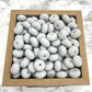 14mm Abacus Silicone Beads - Light Gray