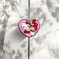 Kitty Heart Silicone Focal Bead