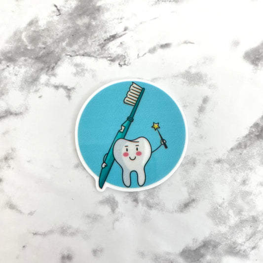 Tooth Fairy with Toothbrush Planar Resin Flatback