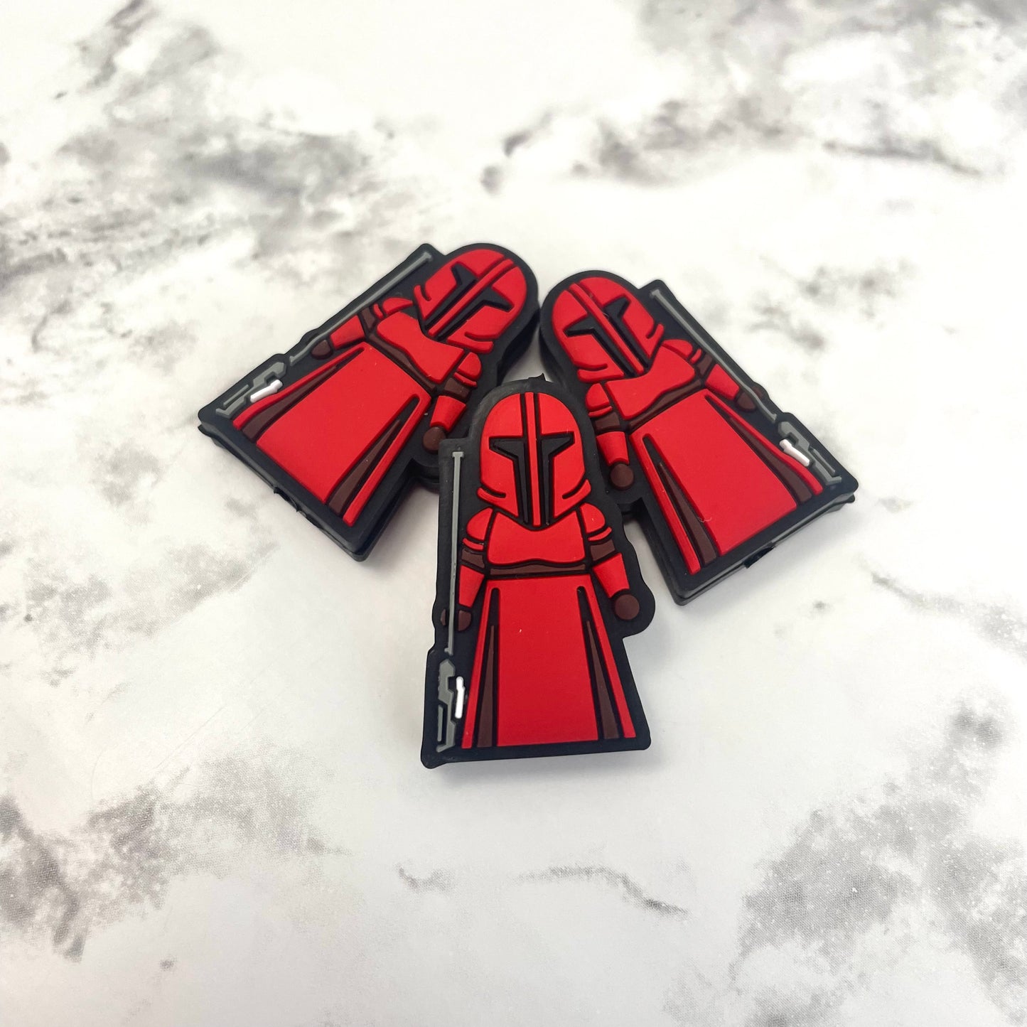 Red Guard Silicone Focal Bead