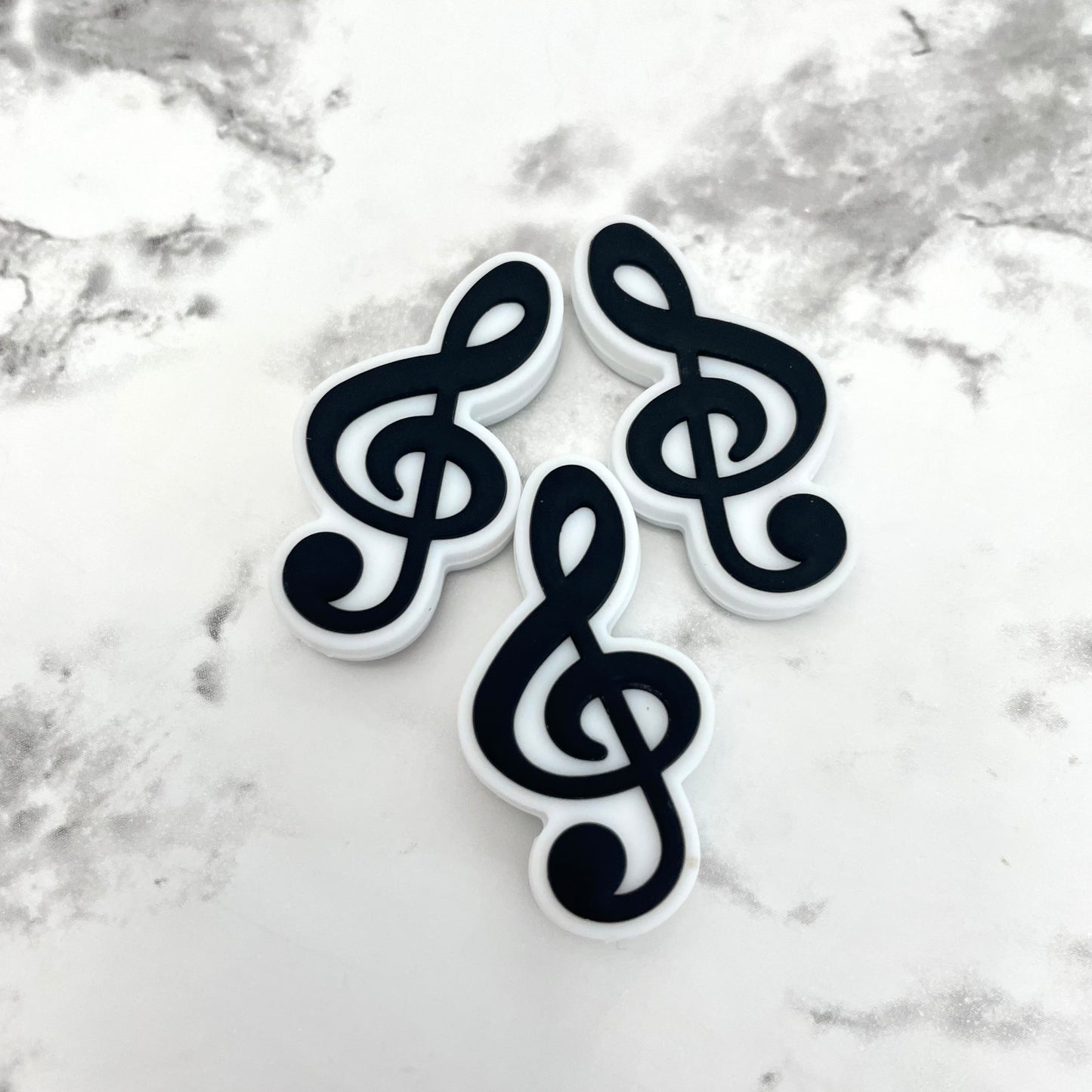 Treble Clef Music Silicone Focal Bead