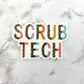 Scrub Tech Leopard Words Planar Resin Flatback