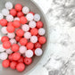 12mm Round Glitter Silicone Beads