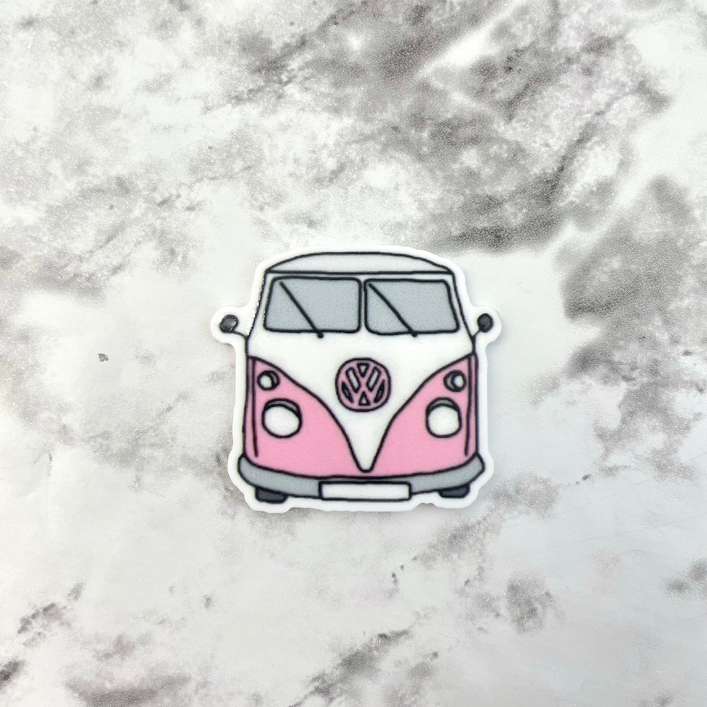 Pink VW Bus Planar Resin Flatback