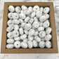 14mm Abacus Silicone Beads - White Marble