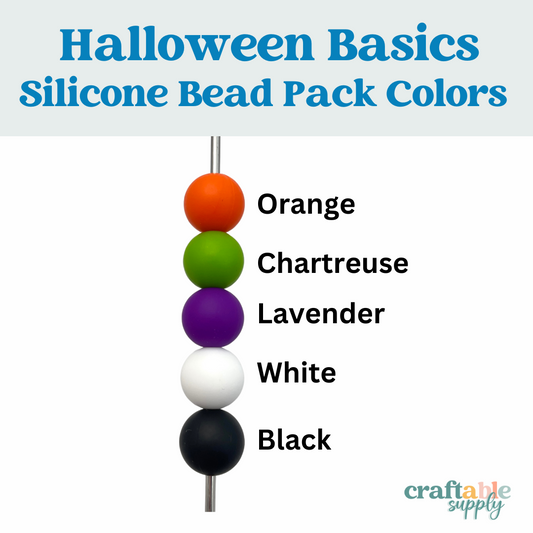 Halloween Basics Silicone Bead Packs (50pcs)