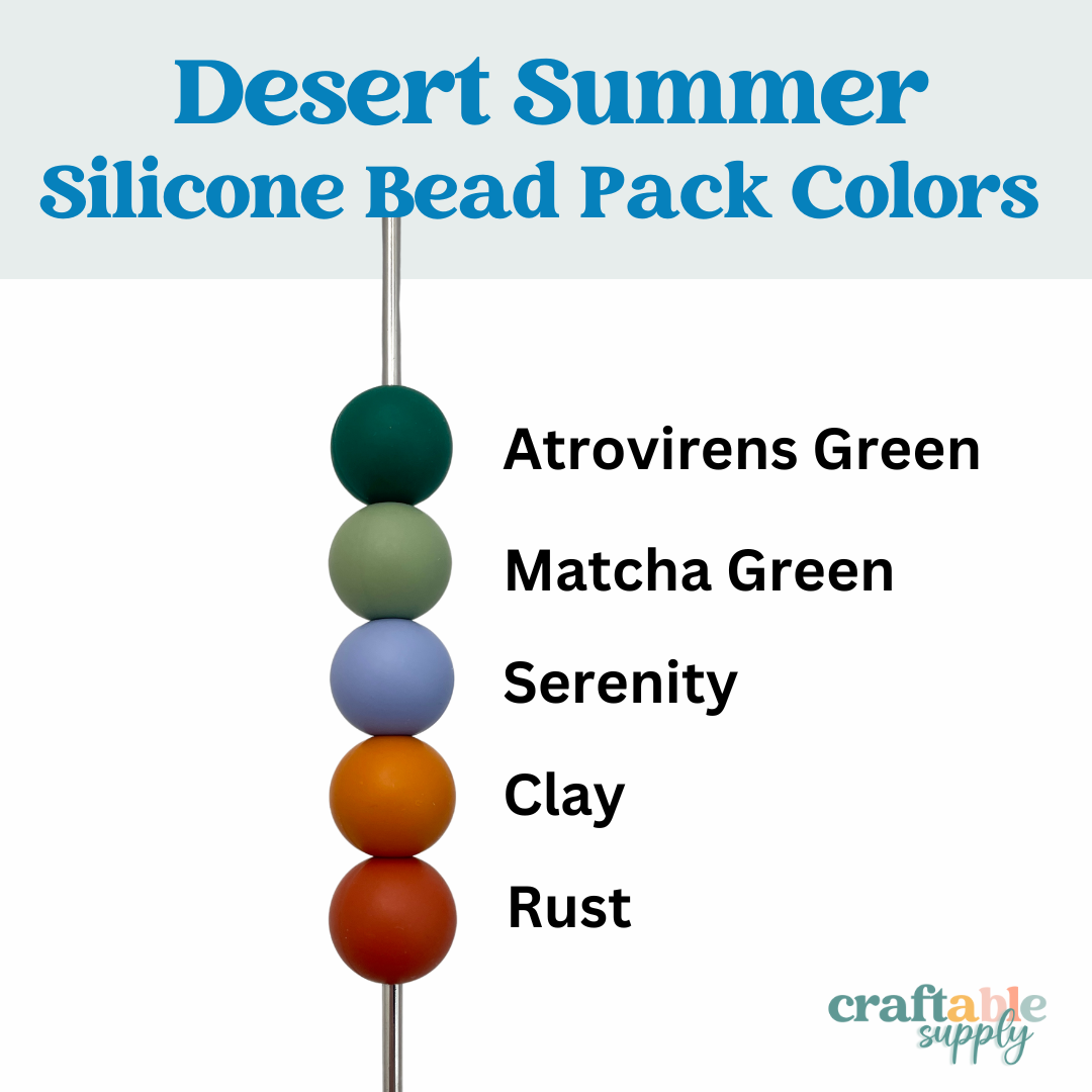 Desert Summer Silicone Bead Packs (50pcs)