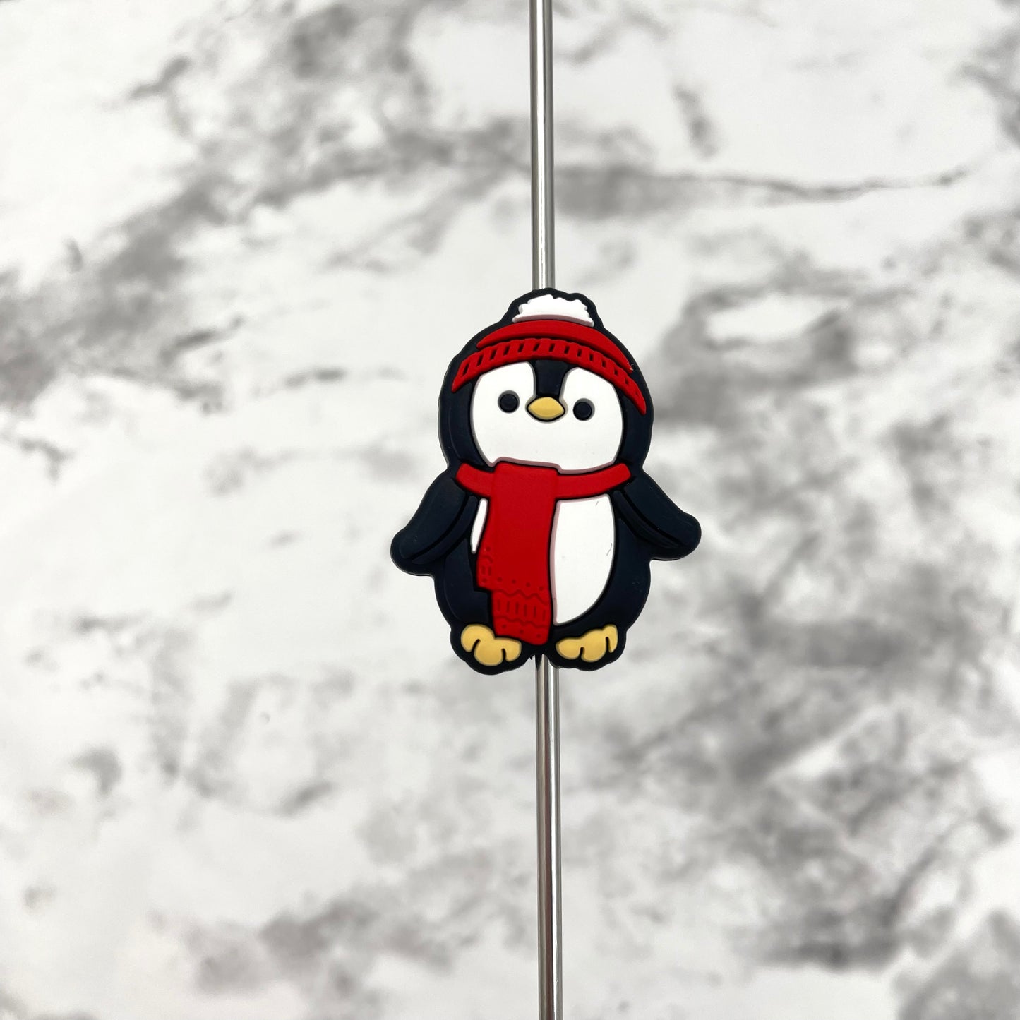 Winter Penguin Silicone Focal Bead