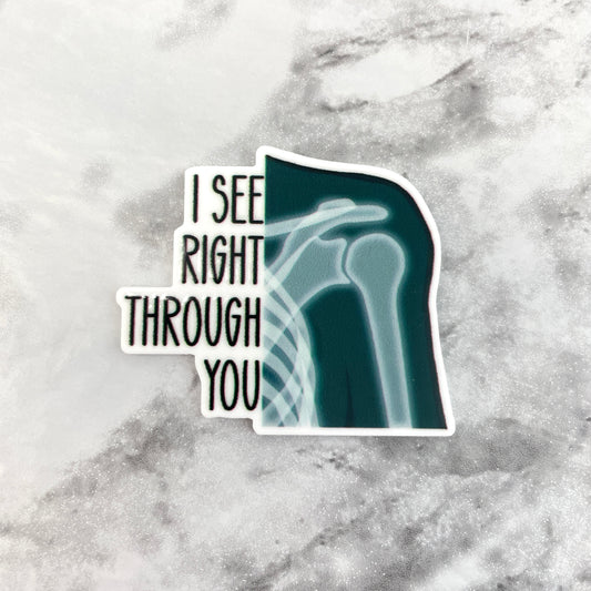 I See Right Through You Xray Planar Resin Flatback