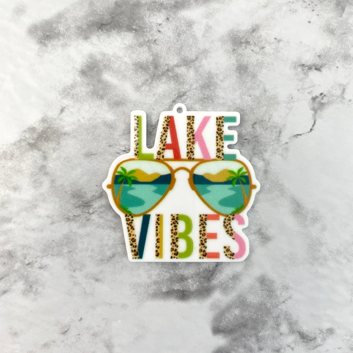 Lake Vibes Sunglasses Planar Resin Flatback with Hole