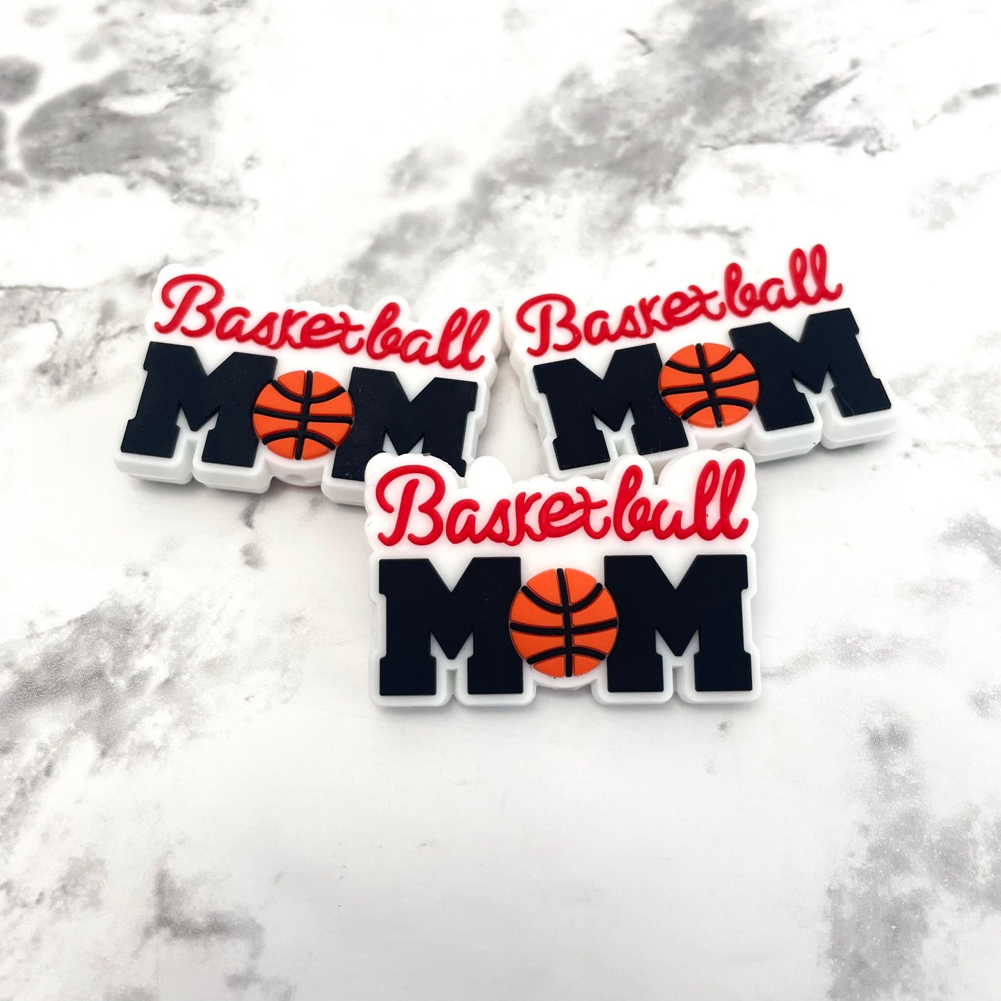 Basketball Mom Silicone Focal Bead