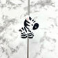 Zebra Silicone Focal Bead