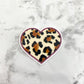 Leopard Heart Planar Resin Flatback