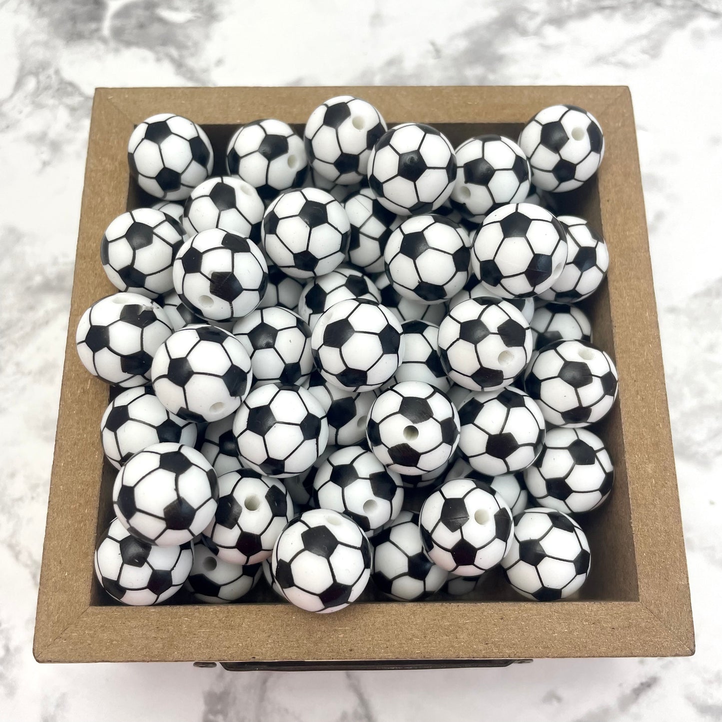 Sports 15mm Silicone Printed Bead