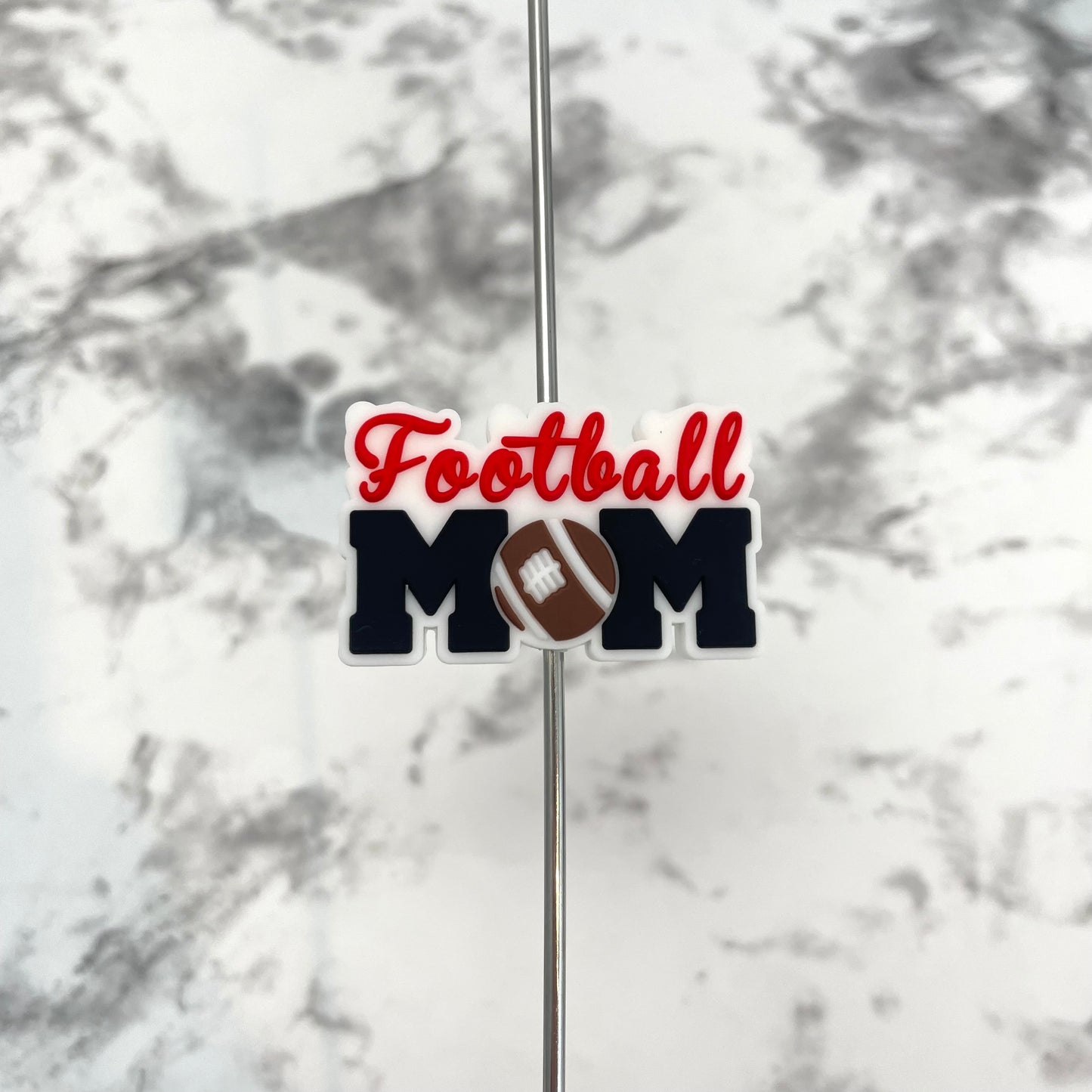 Football Mom Silicone Focal Bead