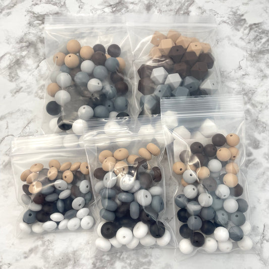 Neutrals Silicone Bead Packs (60pcs)