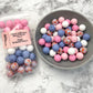 15mm Silicone Bead Pack - Pink School Days (50pcs)