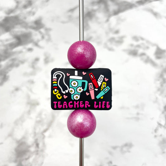 Teacher Life Lanyard Silicone Focal Bead