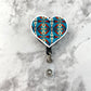 Tribal Turquoise Heart Planar Resin Flatback