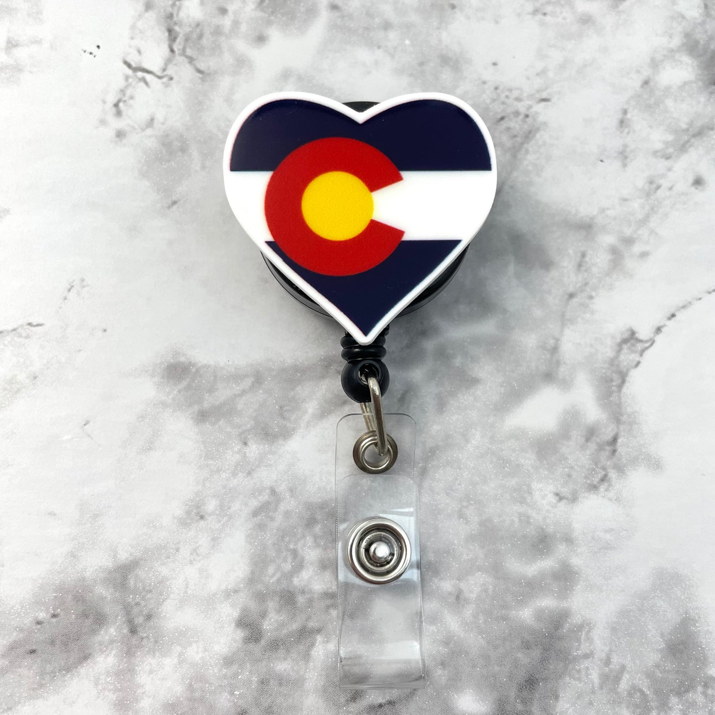 Colorado Flag Heart Planar Resin Flatback