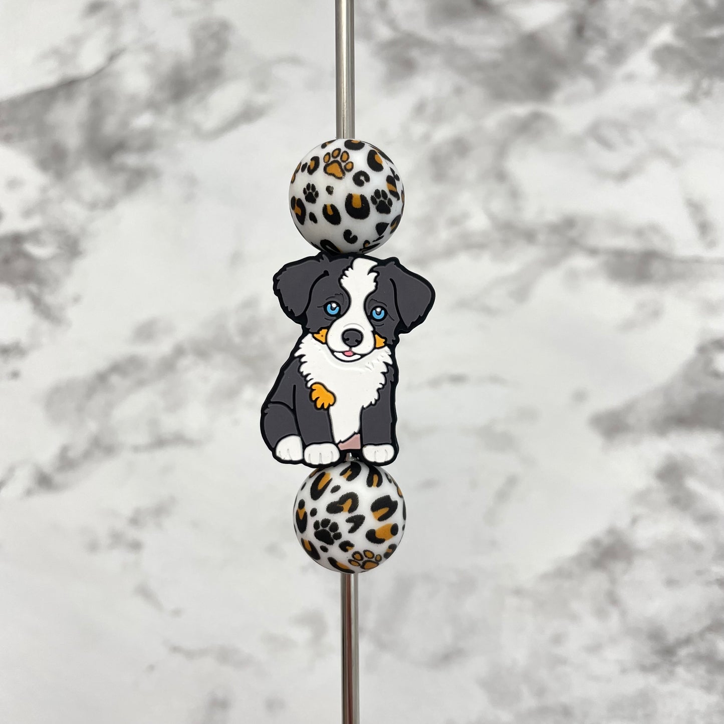 Bernese Puppy Dog Silicone Focal Bead