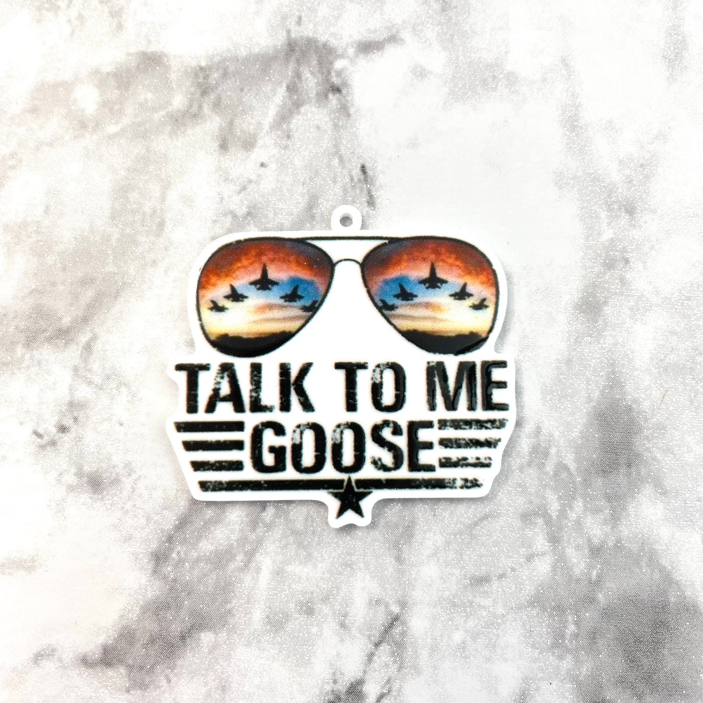 Talk to Me Goose Planar Resin Flatback with Keychain Hole