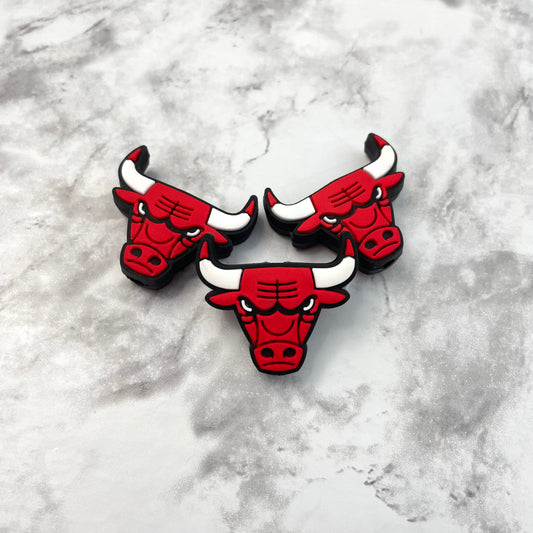 Bull Head Team Soft PVC Focal Bead