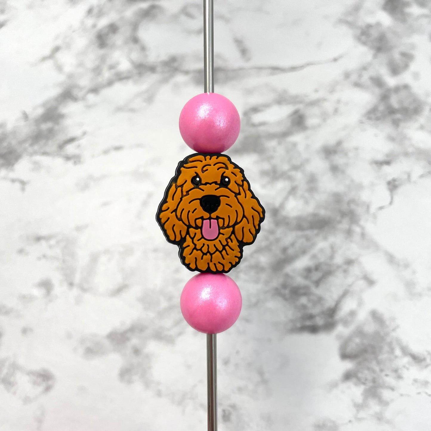 Doodle Dog Soft PVC Focal Bead