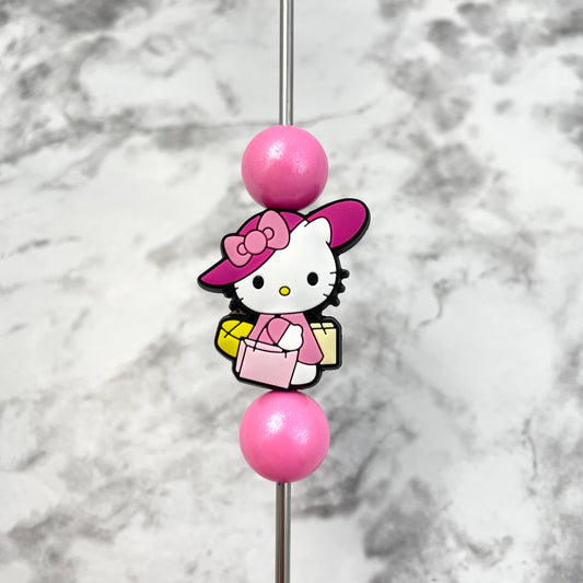 Shopping Kitty Soft PVC Focal Bead