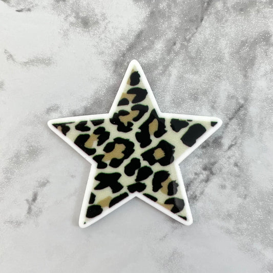 Leopard Star Planar Resin Flatback