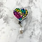 Colorful Leopard Heart Planar Resin Flatback