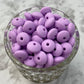 12mm Lentil Silicone Beads - Pastel Purple