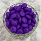 12mm Lentil Silicone Beads - Grape Purple