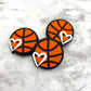 Basketball Heart Silicone Focal Bead