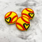 Softball Heart Silicone Focal Bead