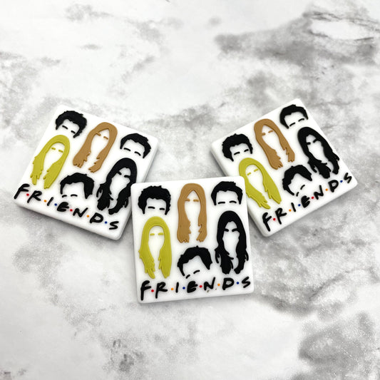 Friends Silhouette Silicone Focal Bead