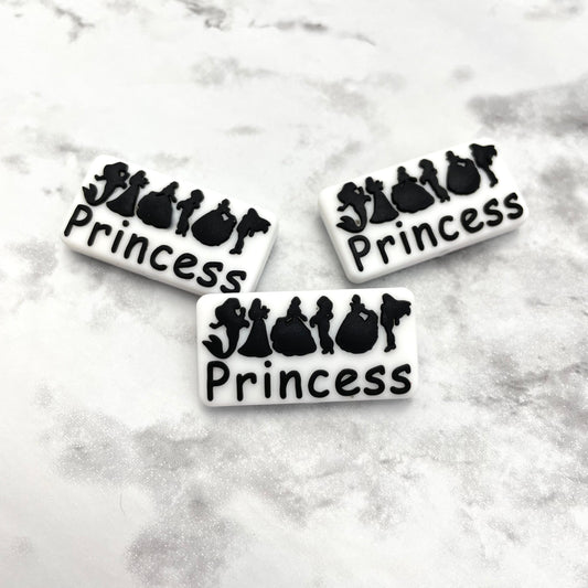 Princess Silhouette Silicone Focal Bead