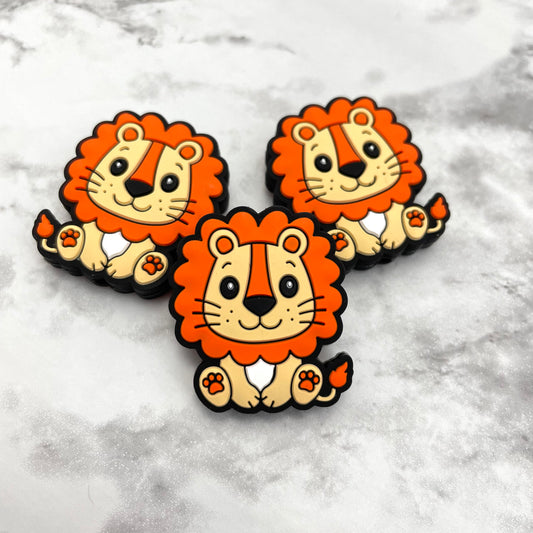 Lion Cub Silicone Focal Bead