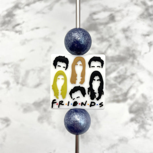 Friends Silhouette Silicone Focal Bead