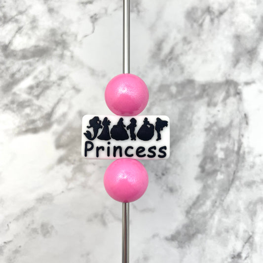 Princess Silhouette Silicone Focal Bead