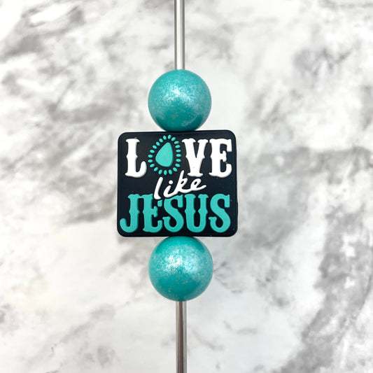 Love Like Jesus Silicone Focal Bead