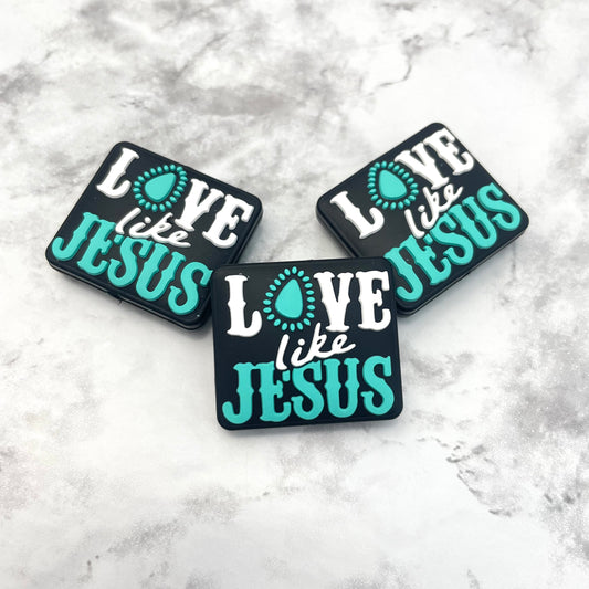 Love Like Jesus Silicone Focal Bead