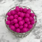 9mm Round Silicone Beads - Violet Red