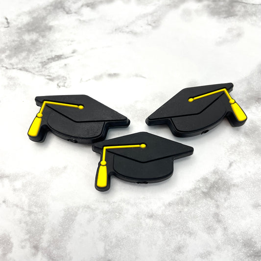 Graduation Cap Silicone Focal Bead