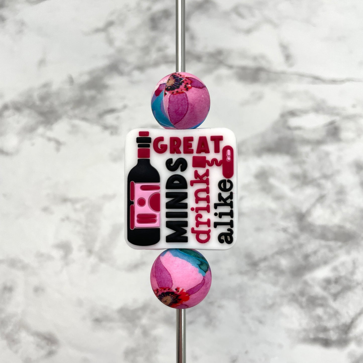 Great Minds Drink Alike Silicone Focal Bead